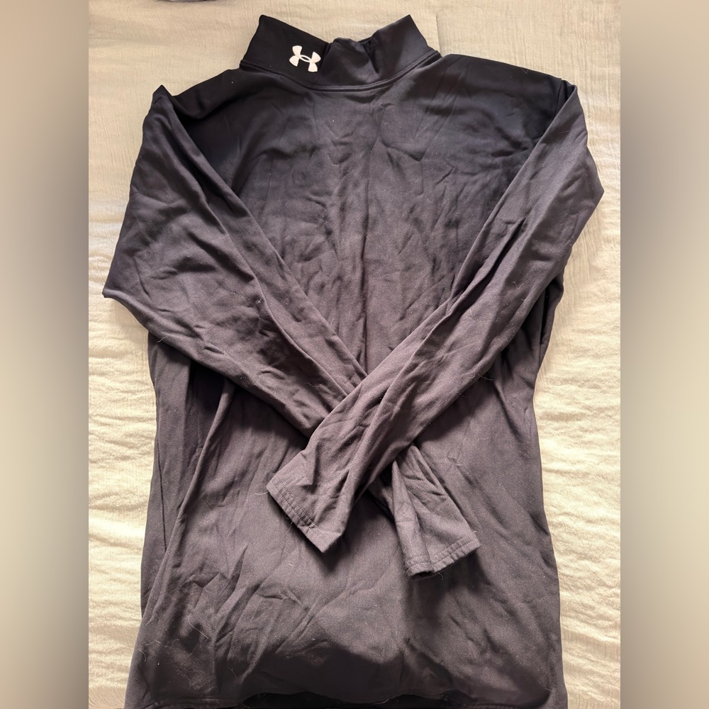 Under Armour Black Long-Sleeve Mock Neck Performance Shirt